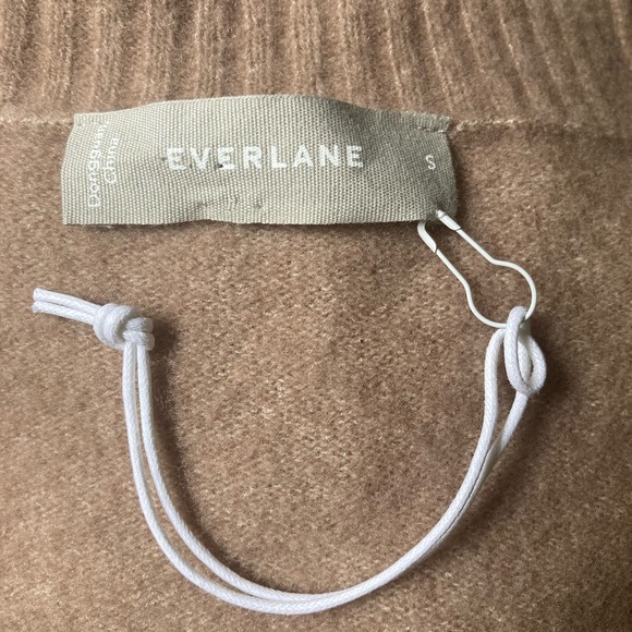 Everlane Wool Yak Mock Neck Sweater Dress New Heathered Light Brown - Picture 10 of 15